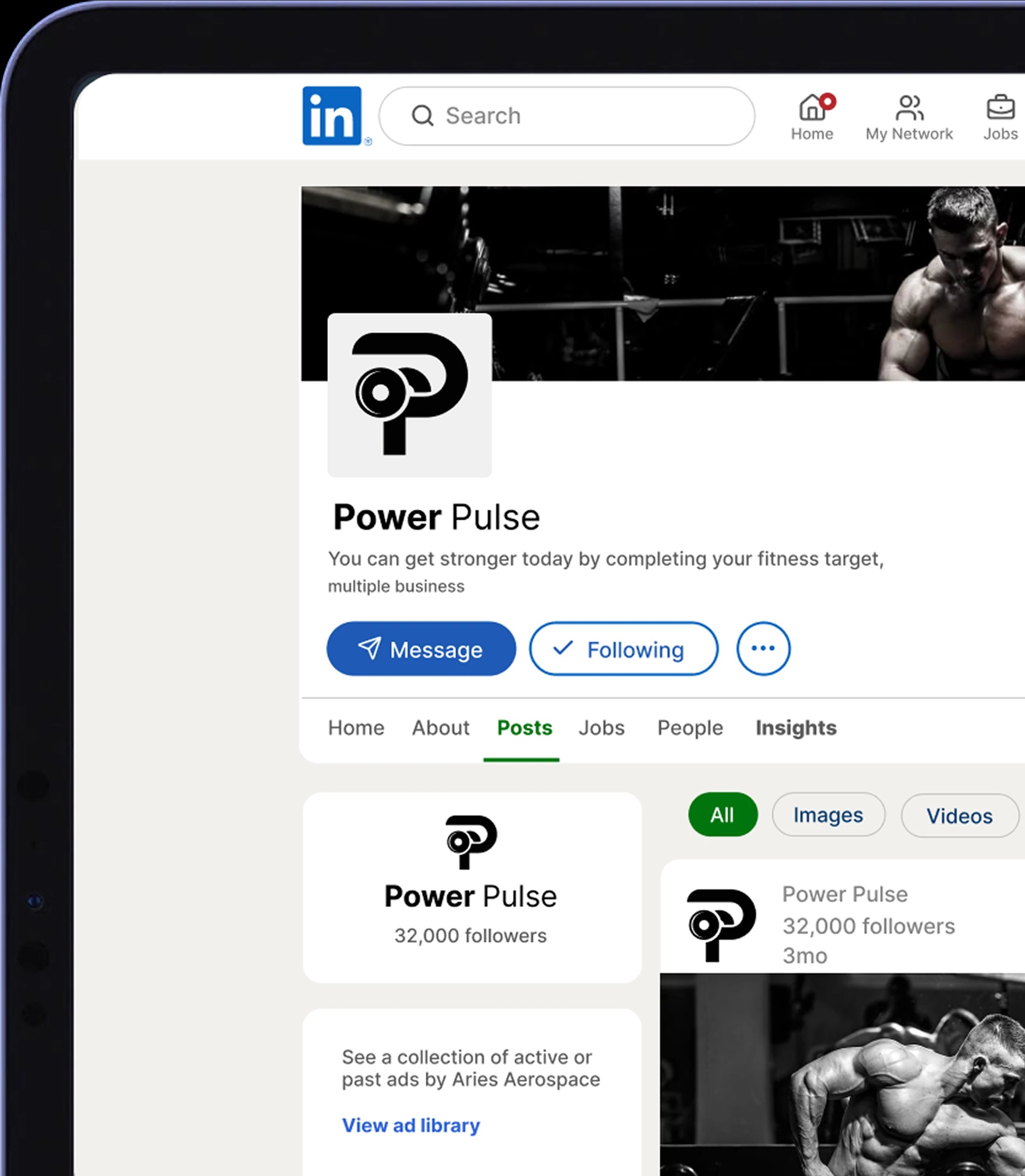 Power Pulse Tablet Fitness Showcase