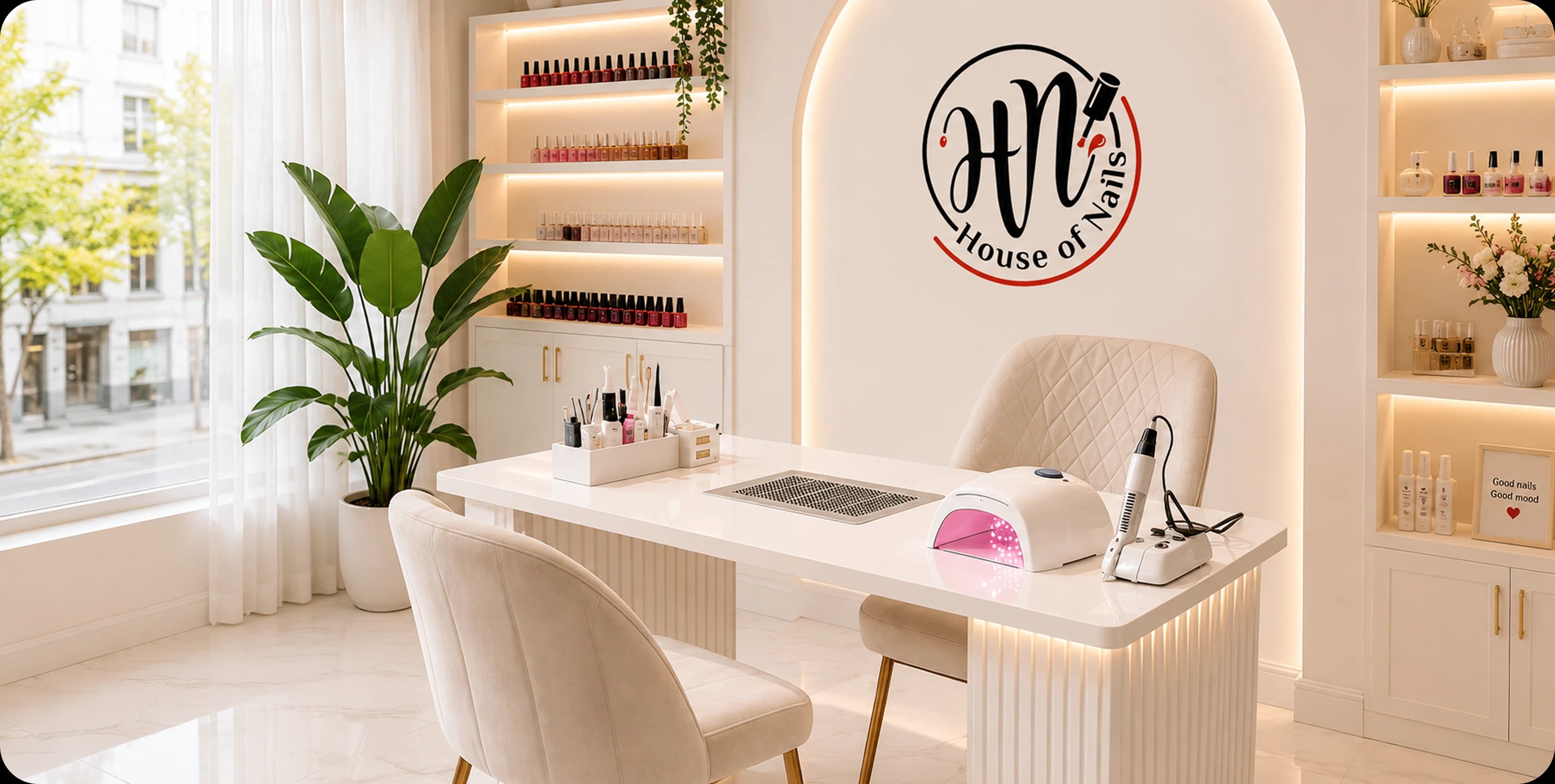 House of Nails Luxury Salon Interior